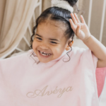 Poncho-roze-met naam